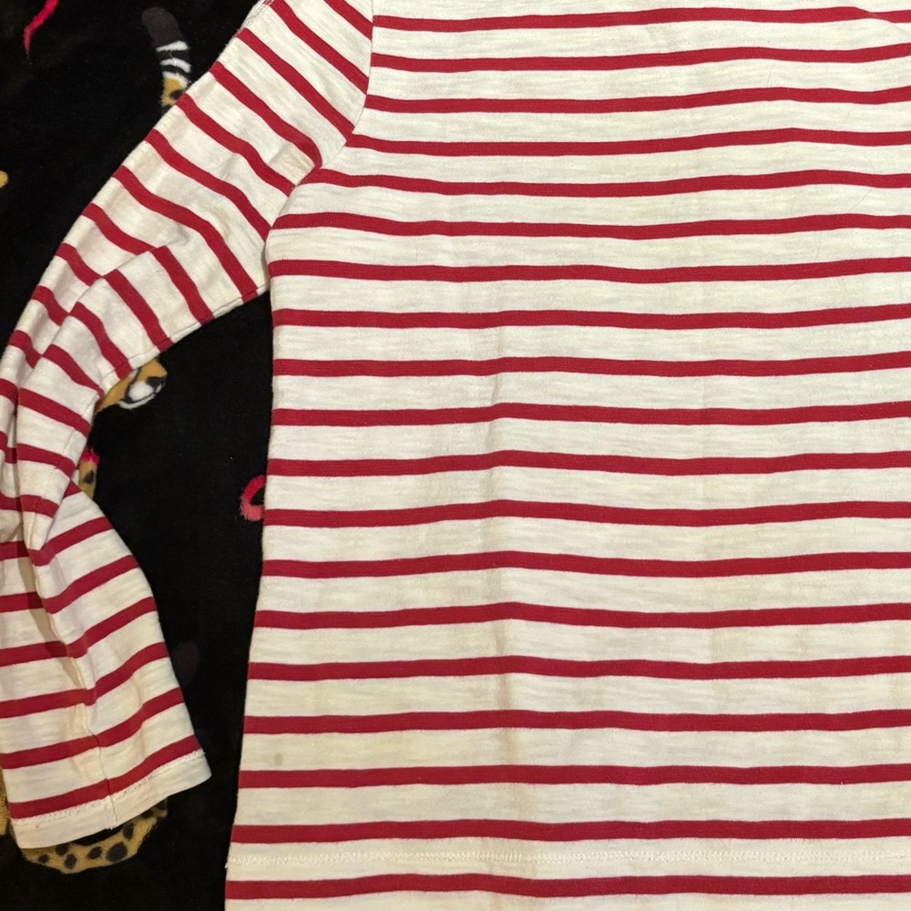 J.Crew Red & White Striped Long Sleeve Top - Picture 8 of 10